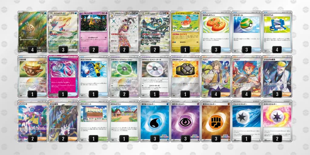 CL2025福岡マスターリーグベスト16入賞ミロカロスデッキ-w80