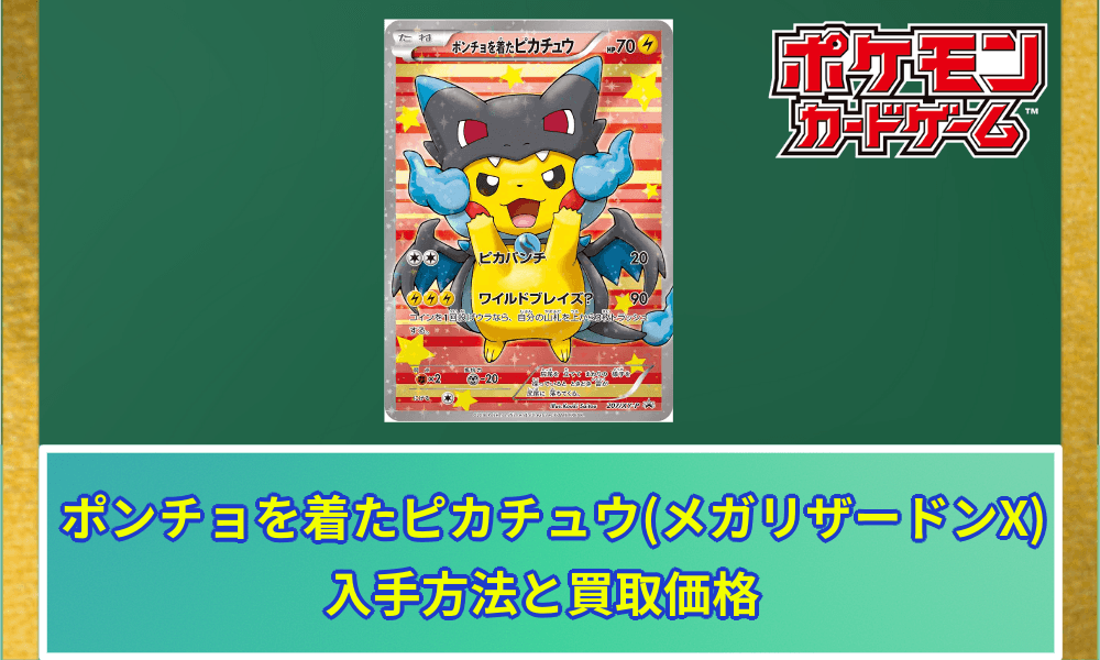 ポンチョを着たピカチュウ(メガリザードンX)