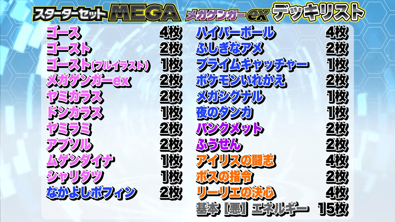 メガゲンガーexデッキの収録内容
